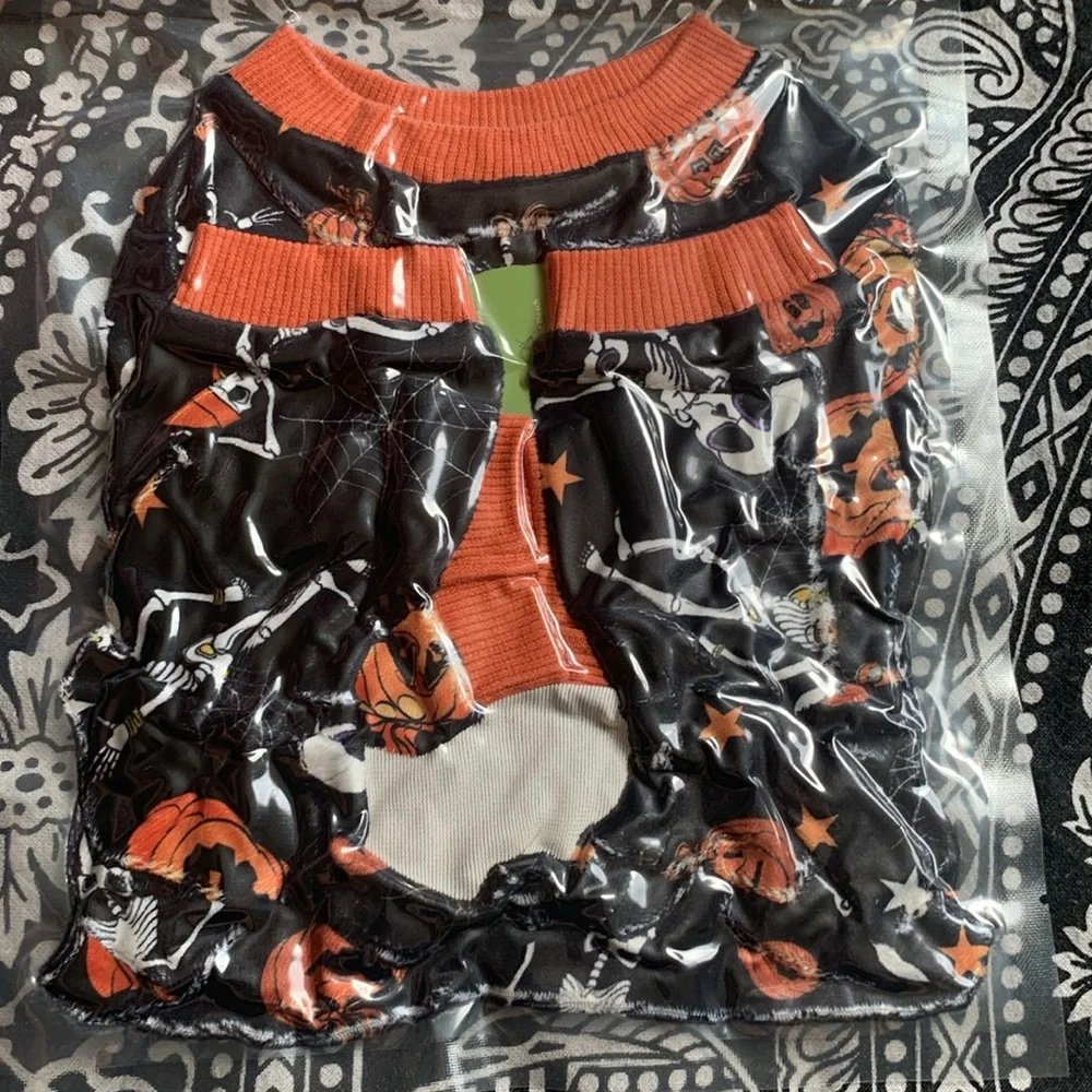 Fitwarm Halloween Pet Skeleton and Pumpkin Pajama